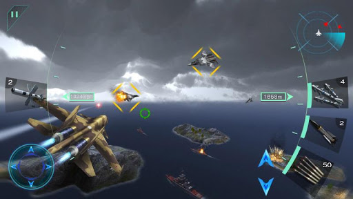 Combatiente de cielo 3D (Compras Gratis) screenshot 1