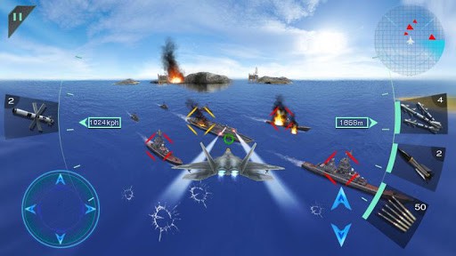 Combatiente de cielo 3D (Compras Gratis) screenshot 2