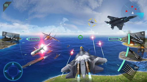 Combatiente de cielo 3D (Compras Gratis) screenshot 3