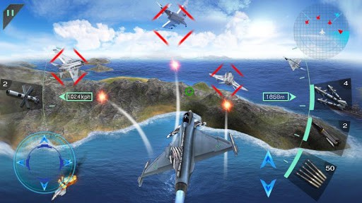 Combatiente de cielo 3D (Compras Gratis) screenshot 5